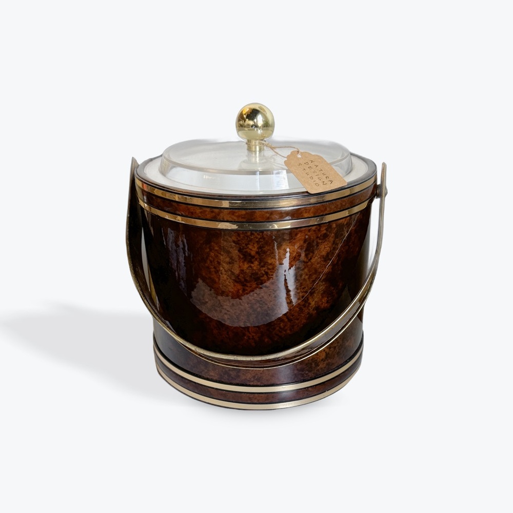 Vintage Georges Briard tortoise ice bucket